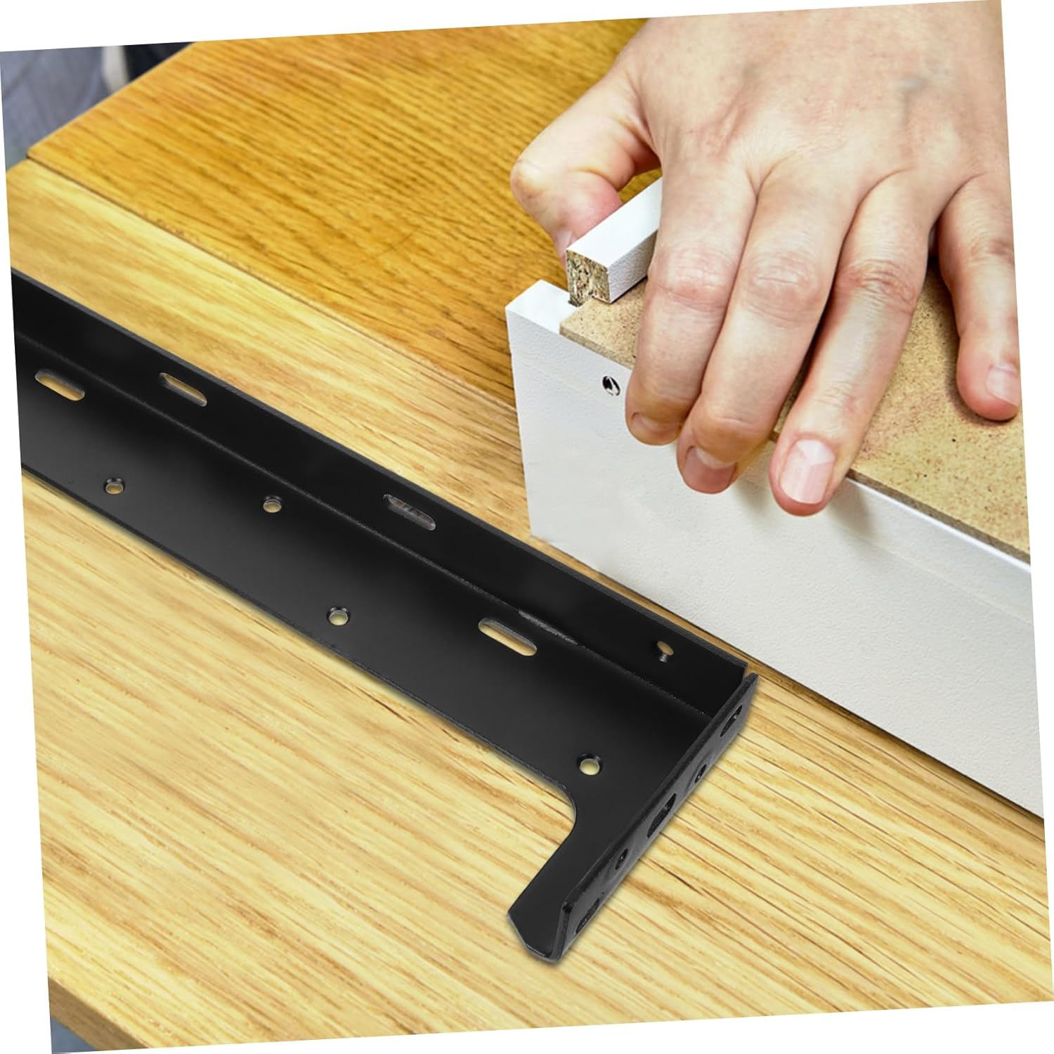 Ciieeo 2pcs Heavy Duty Brackets for Shelves Black Metal Wall Mount Brackets for Kitchen and Bathroom Floating Shelf Support Designed for Versatile Installation and Load Bearing