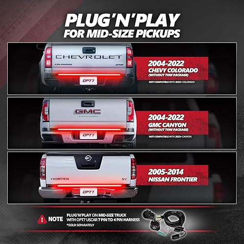 Miniatura 28 de OPT7 - Barra de luz LED Redline de triple fila para parte trasera de camioneta, con señal direccional, resistente a la intemperie, no requiere