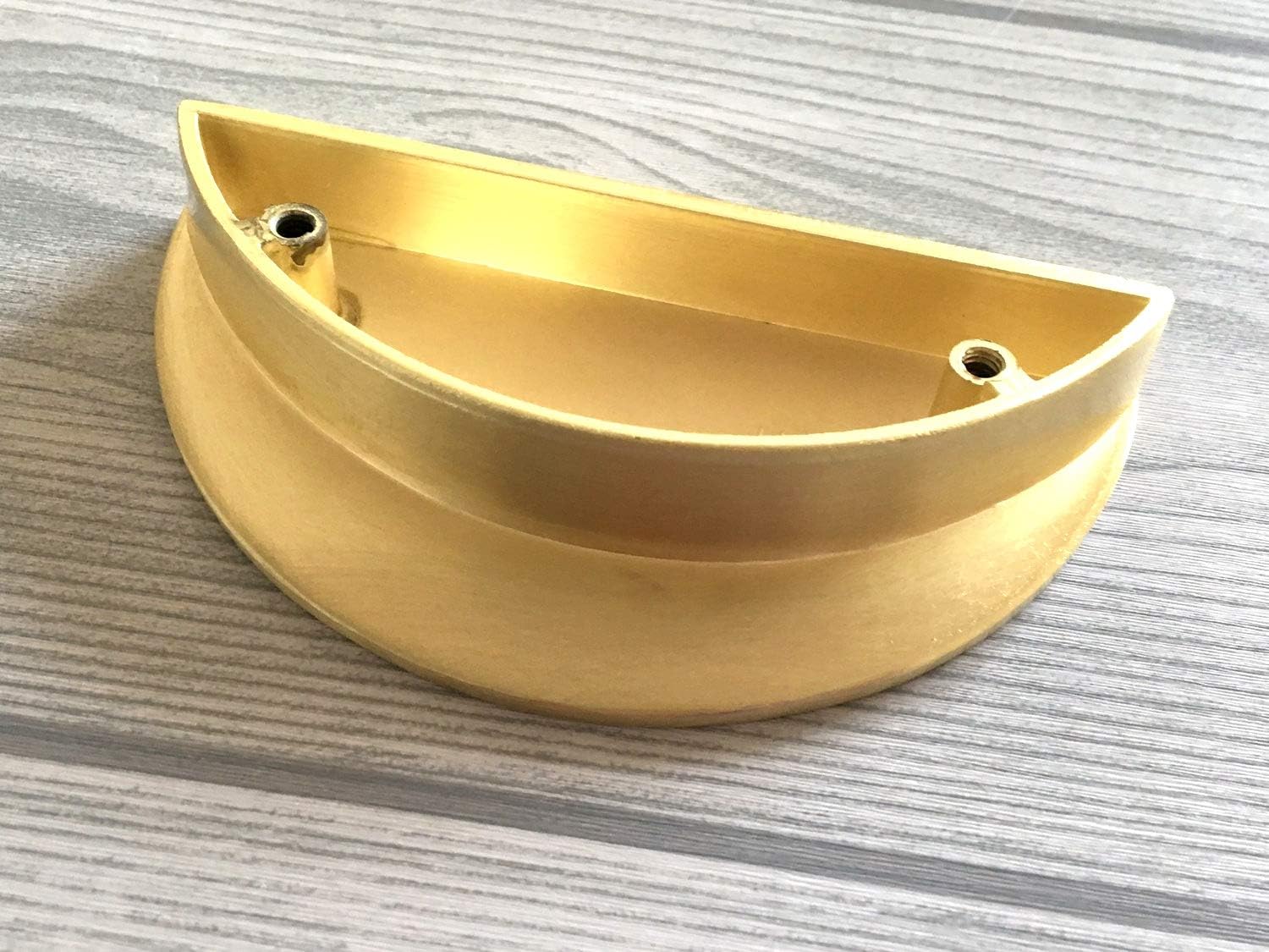 2 1/2" C-C Half Circle Moon Drawer Pull Handles Dresser Pulls Cabinet Handle Brushed Gold Matte Black 2.5" 64 mm Centers, 4 Pack (Brushed Gold)