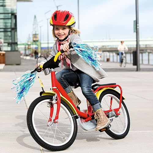Miniatura 6 de IEALODS 1 par de manillares de bicicleta para niños, manillar, manillar, cinta colorida con borlas, accesorios para portabebés
