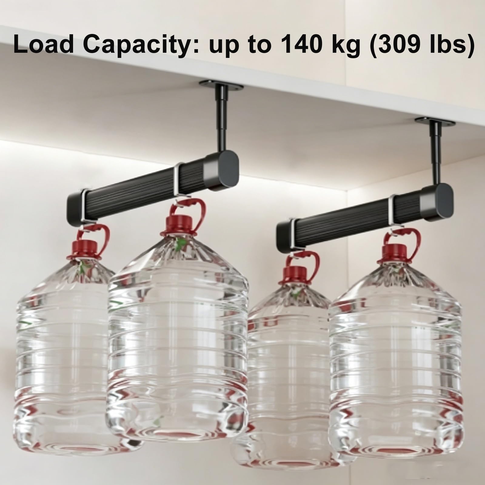 Drążek do szafy na ubrania, w kształcie litery L, z regulowanymi prętami, stop aluminium do szafy (złoty, 90 cm/35,4 cala)