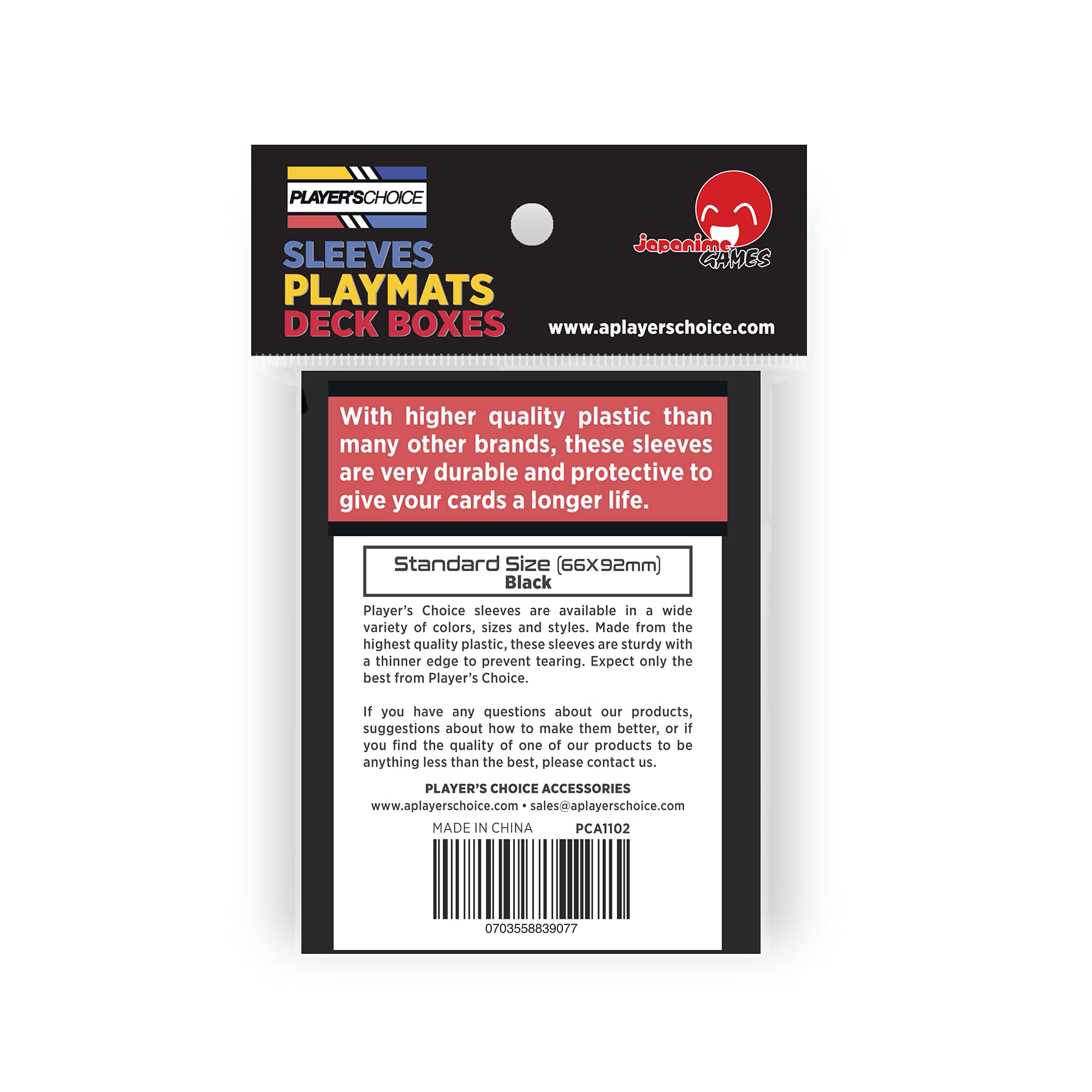 players choice card sleeves Amazon.com: A Player's Choice Standard Black Card Sleeves : Toys & Games