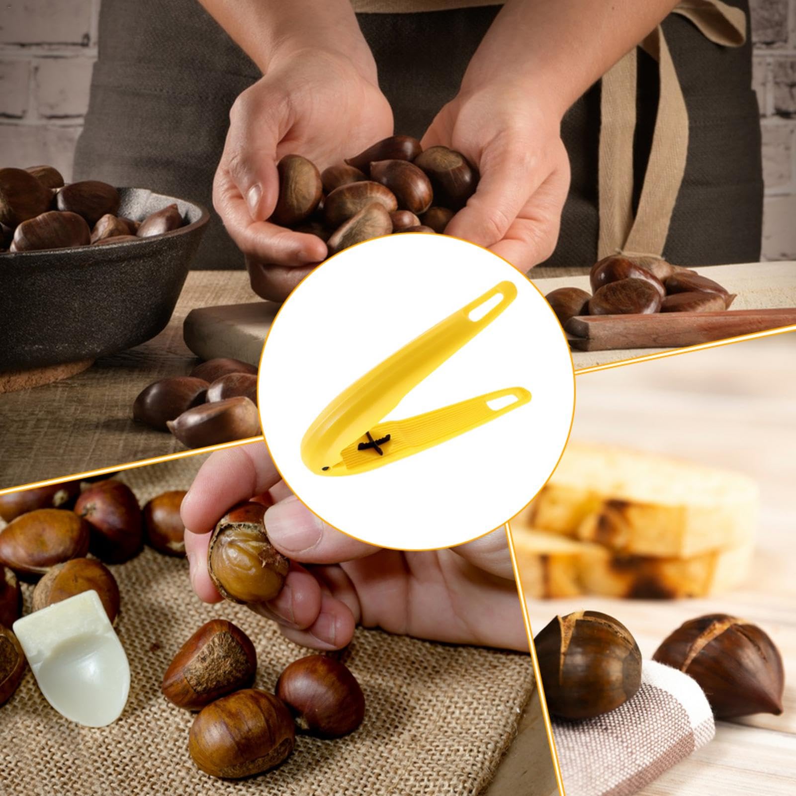 Pelacastagne In Acciaio - Taglia Castagne Con Sicurezza