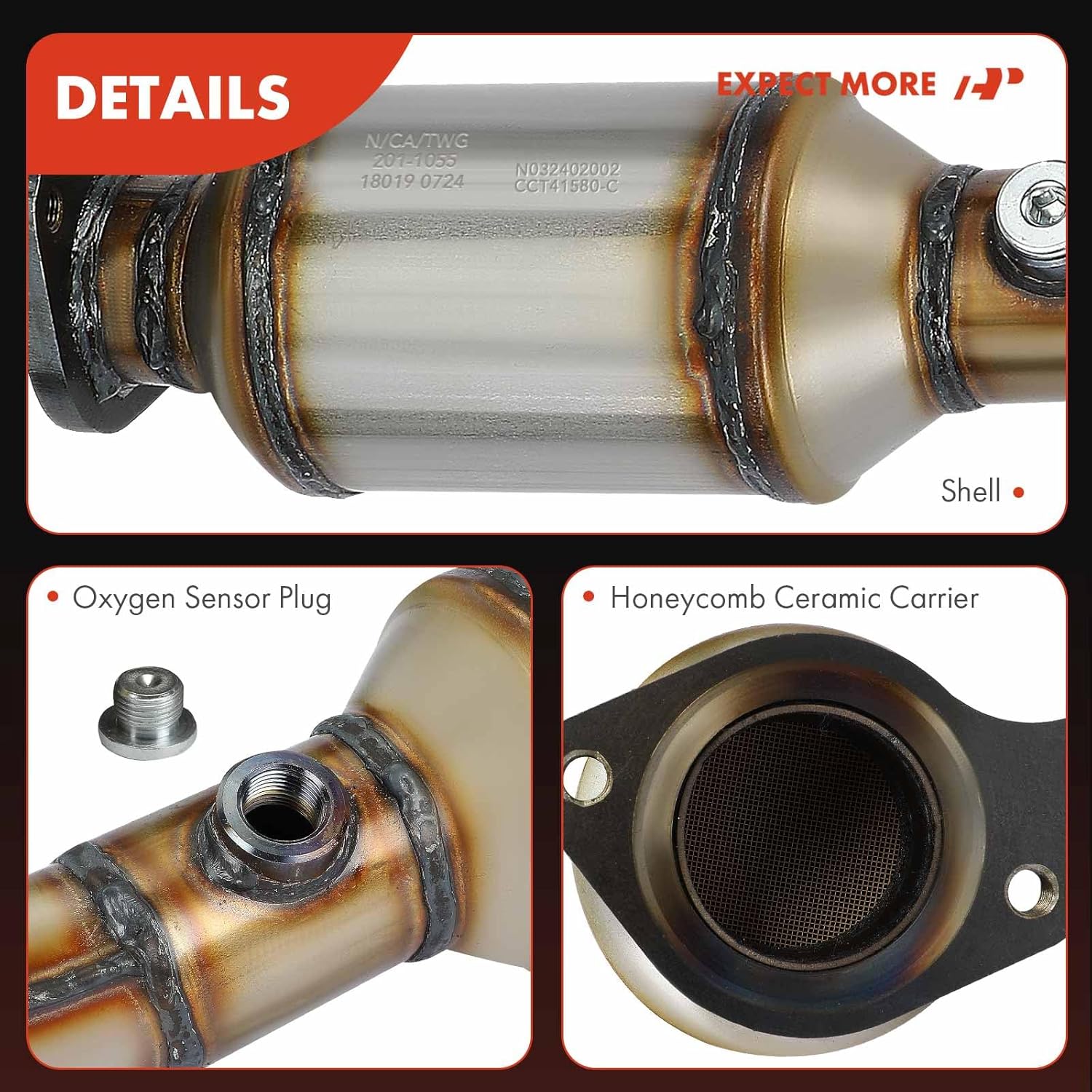 A-Premium Front Left Exhaust Manifold Catalytic Converter with Gasket Kit Direct-Fit Compatible with Toyota Tacoma 2012 2013 2014 2015 4.0L, E.P.A. Compliant