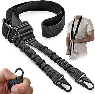 Tactical Rifle Sling 2 Point Gun Shoulder Strap Adjustable Two Points Sling with Metal Hooks Quick & Easy Detach Two-Points Rifle Shoulder Strap - KT Deals