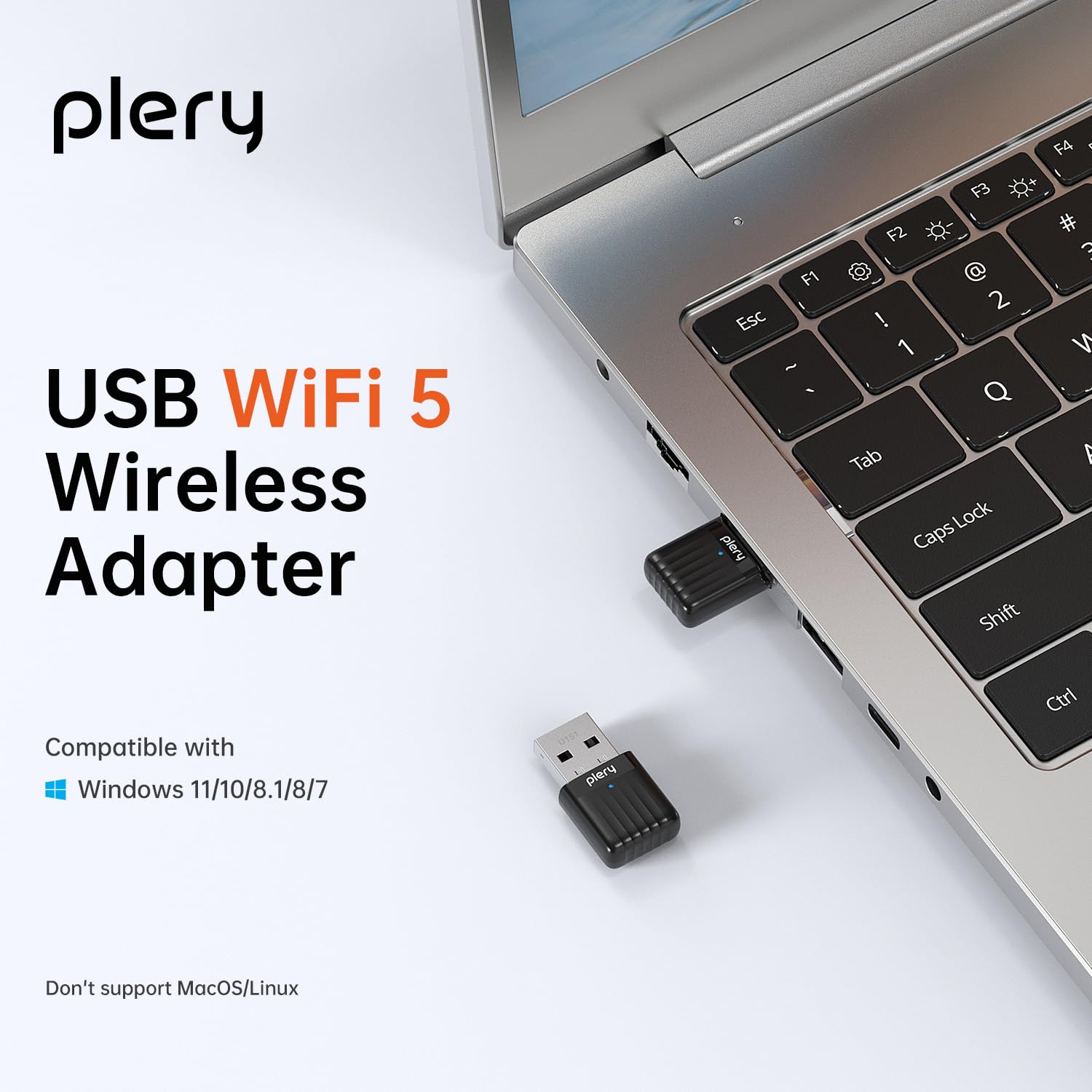 Adaptador WiFi USB para PC de escritorio, 5G 2.4G de doble banda WiFi Dongle 802.11AC 650Mbps adaptador de red inalámbrico para laptop, compatible con Windows 11/10/8.1/8/7/XP