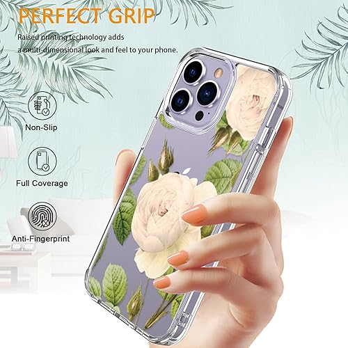 Miniatura 5 de LUHOURI Funda para iPhone 15 Pro Max con protector de pantalla - Funda transparente - Diseños de moda para mujeres y niñas - Funda protectora