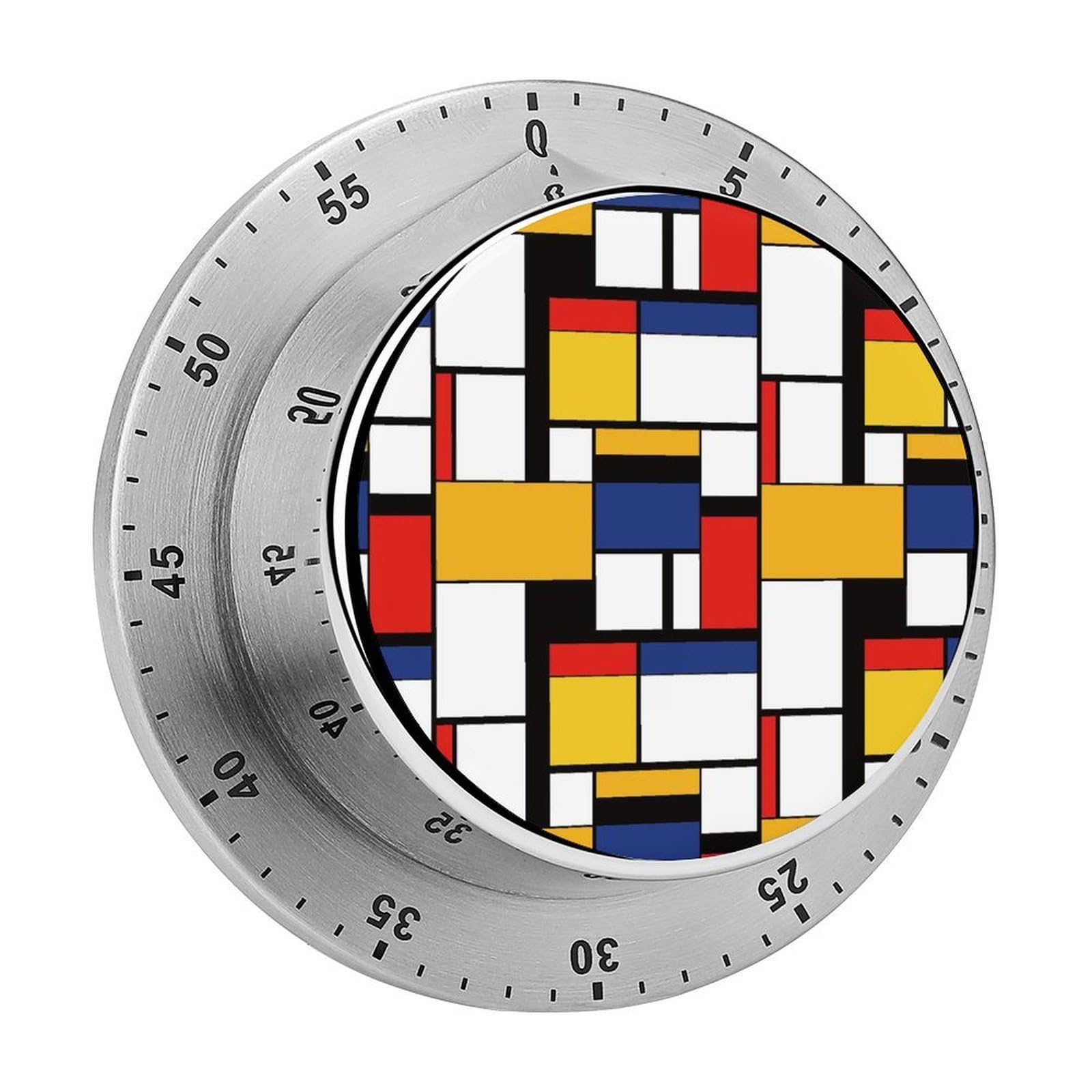 Mondrian Style Mechanical Rotary Timer, Used for Daily Timing