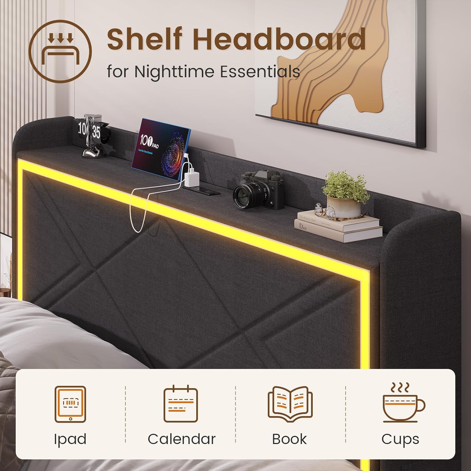 Close-up of the 4-in-1 power combo with USB-C and USB-A ports, and AC outlets.