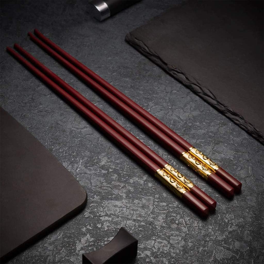 Baguettes, baguettes en fibre de verre rouge réutilisables, cadeau de 10 paires de baguettes japonaises chinoises coréennes, lavables au lave-vaisselle, baguettes antidérapantes légères for restaurant
