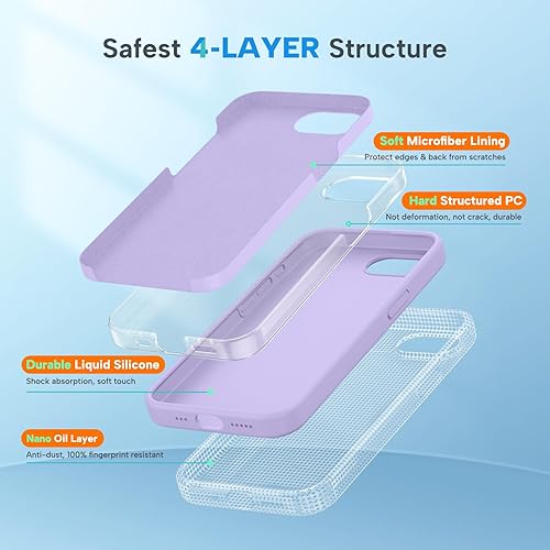 Miniatura 202 de Miracase - Funda diseñada para iPhone 11 con protector de pantalla, funda de goma de silicona líquida, protección total contra caídas y a prueba
