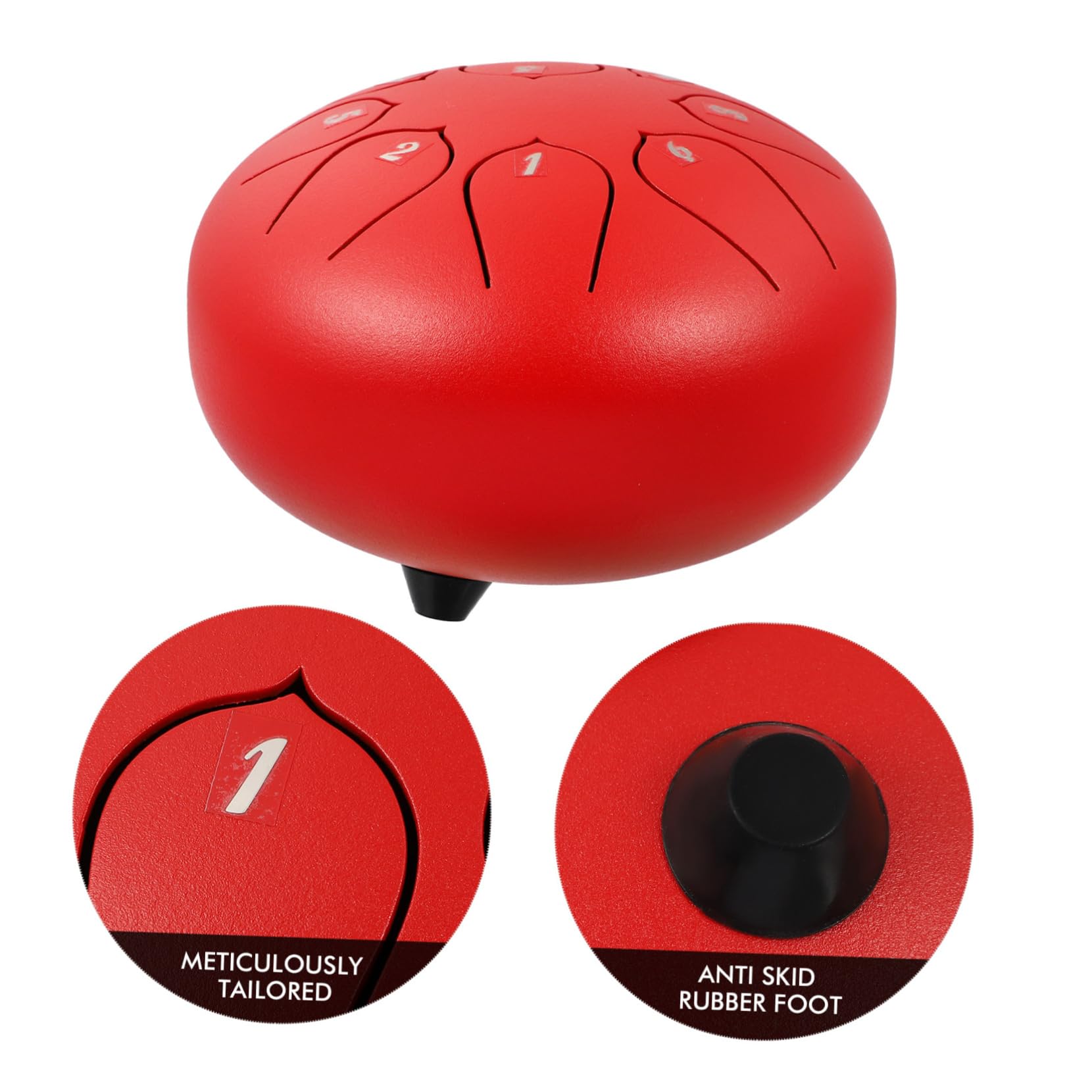 Toyvian 1 Set Ethereal Drum Tone Percussion Instrument Durable for Meditation Music Education Non Slip Base Resistant Design