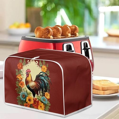 Miniatura 3 de ZFRXIGN Cubierta para tostadora de girasol de pollo con ranura ancha de 2 rebanadas, fundas para electrodomésticos pequeños, lavables a máquina,