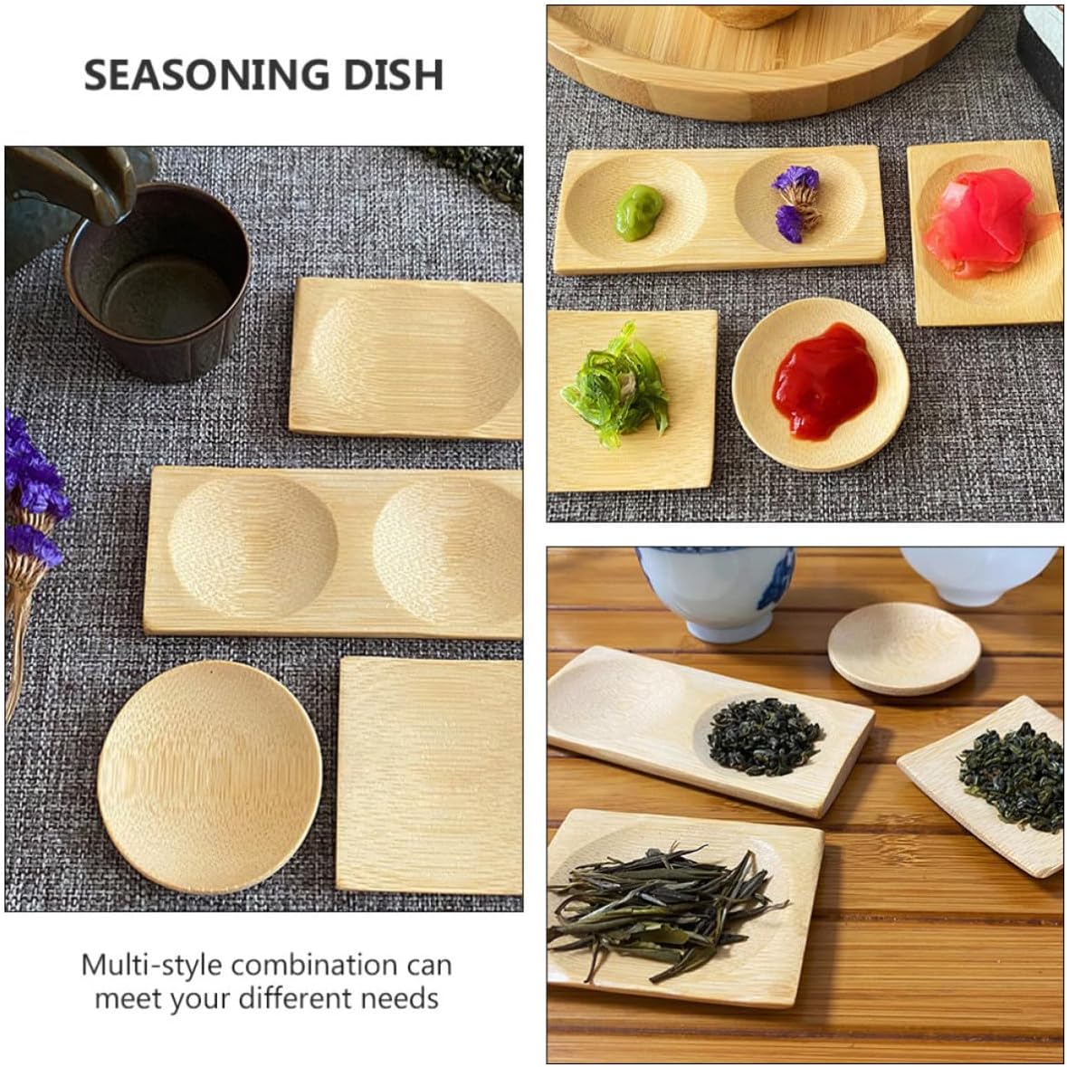 LABRIMP 12pcs Snack Plates Set for Parties and Outdoor Camping, Side Dish Bowls for Storing Sauces and Seasoning Classification, Sturdy Dipping Dishes for Appetizers and Random Color