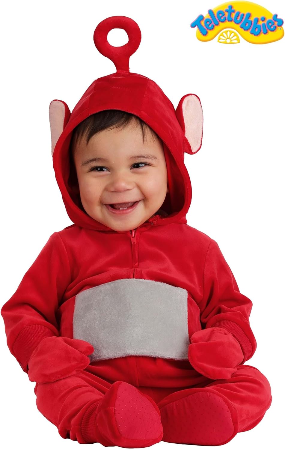 Infant/Toddler Teletubbies Po Costume with Hooded Jumpsuit, Mitts, and Shoe Covers | Cute Baby Halloween Outfit