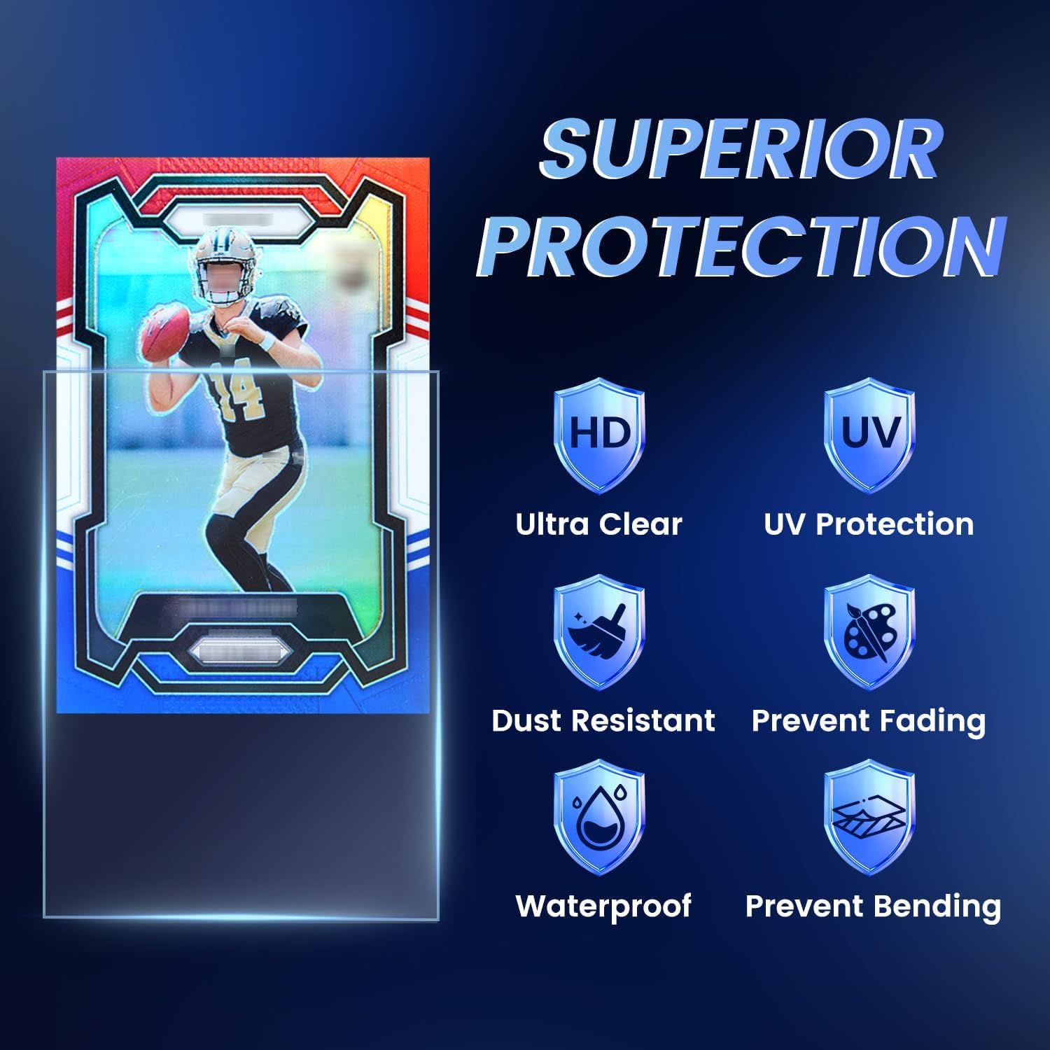 Amazon.com: 600ct Clear Card Sleeves for Trading Cards, Baseball Sports  Soft Sleeves, Ultra Soft Plastic Card Protector Sleeve for Football, MTG,  PKM, Game, Standard Cards : Toys & Games