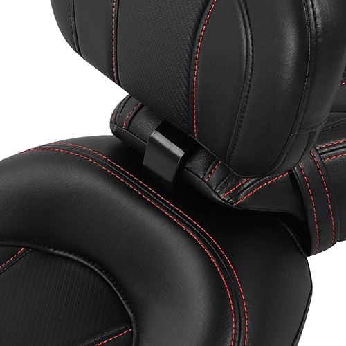 Miniatura 102 de TCT-MOTORPARTS Low-Profile Pillion 2-Up Seat Driver Passenger Seat & Rider Pad Fit For Harley Road Street Glide 2009-2023