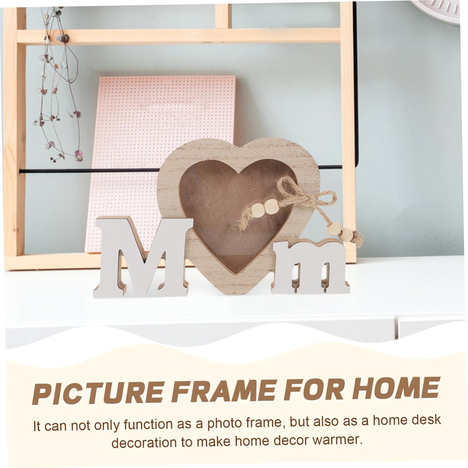 VALICLUD Mother's Day Heart Photo Frame Creative Picture Display for Mom Bedroom Decor Unique for Mother's Day Stylish Home Decoration
