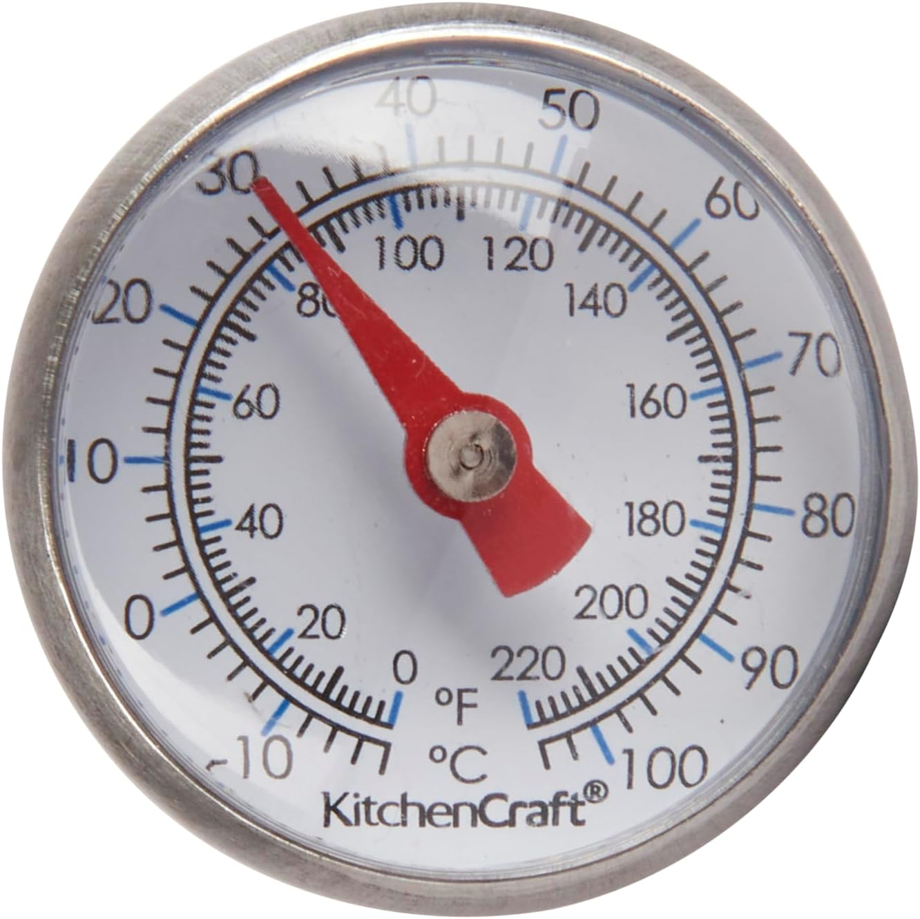 KitchenCraft Stainless Steel Meat Thermometer with Protective Sheath image 2