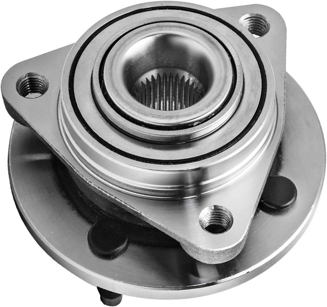 TUCAREST 513205 x2 Front Wheel Bearing and Hub Assembly (4-Stud Hub;for Non-ABS Models) Compatible with 2005-2010 Chevy Cobalt /07-10 Po-ntiac G5, 05-06 Pursuit /03-07 Sa-Turn Ion [W/o ABS]