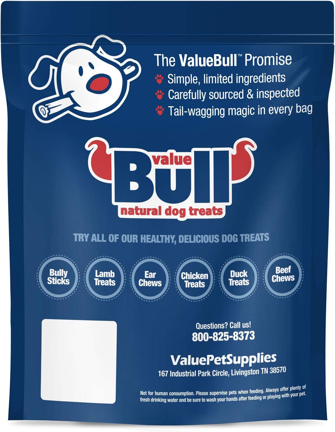 ValueBull Braided Bully Sticks for Large Dogs, Thick 6 Inch, 25 Count - All Natural, Grass Fed, Single Ingredient, Long Lasting Dog Treats