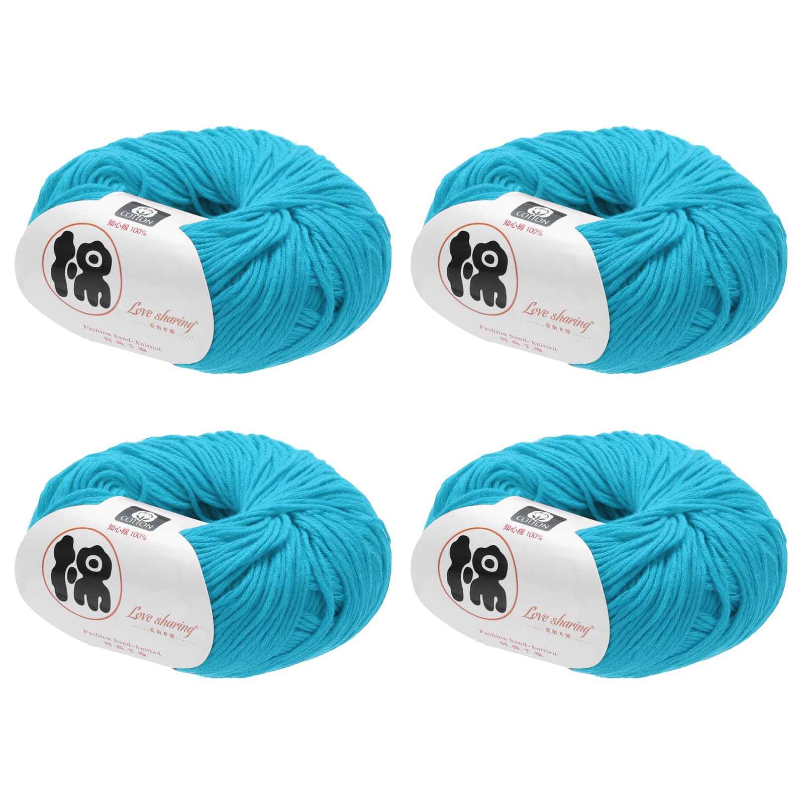 Rebower Cotton Yarn, Cotton Soft Knitting Yarn for Hand DIY Bag Cushion Crocheting Knitting Projects Home Decor
