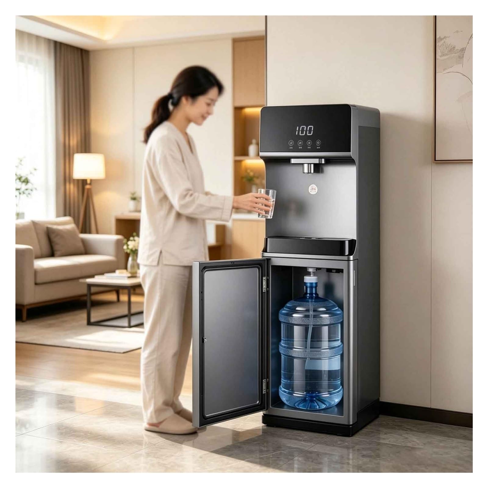 Distributore d'acqua a caricamento dal basso, Erogatore di acqua calda istantanea, 3 impostazioni di temperatura, Erogatore d'acqua elettrico, Per ufficio, casa e soggiorno