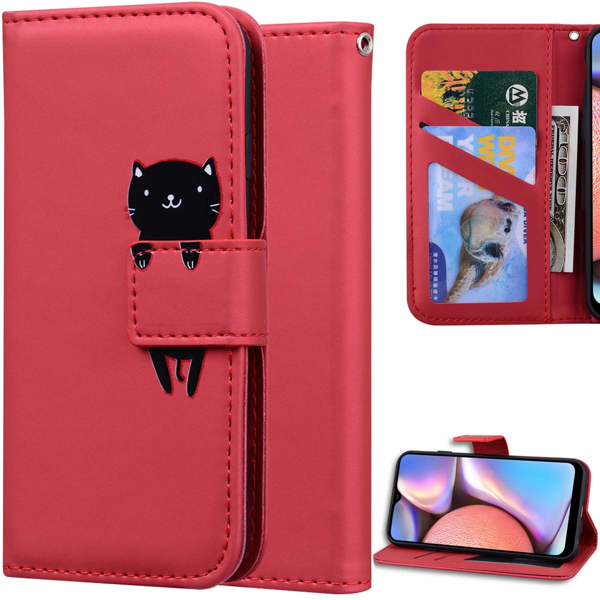 Ammeer Hülle Für Google Pixel 8 Pro – Flip Cover, PU Leder, Mit Ständer & Kartenfach, Magnetverschluss, Roségold