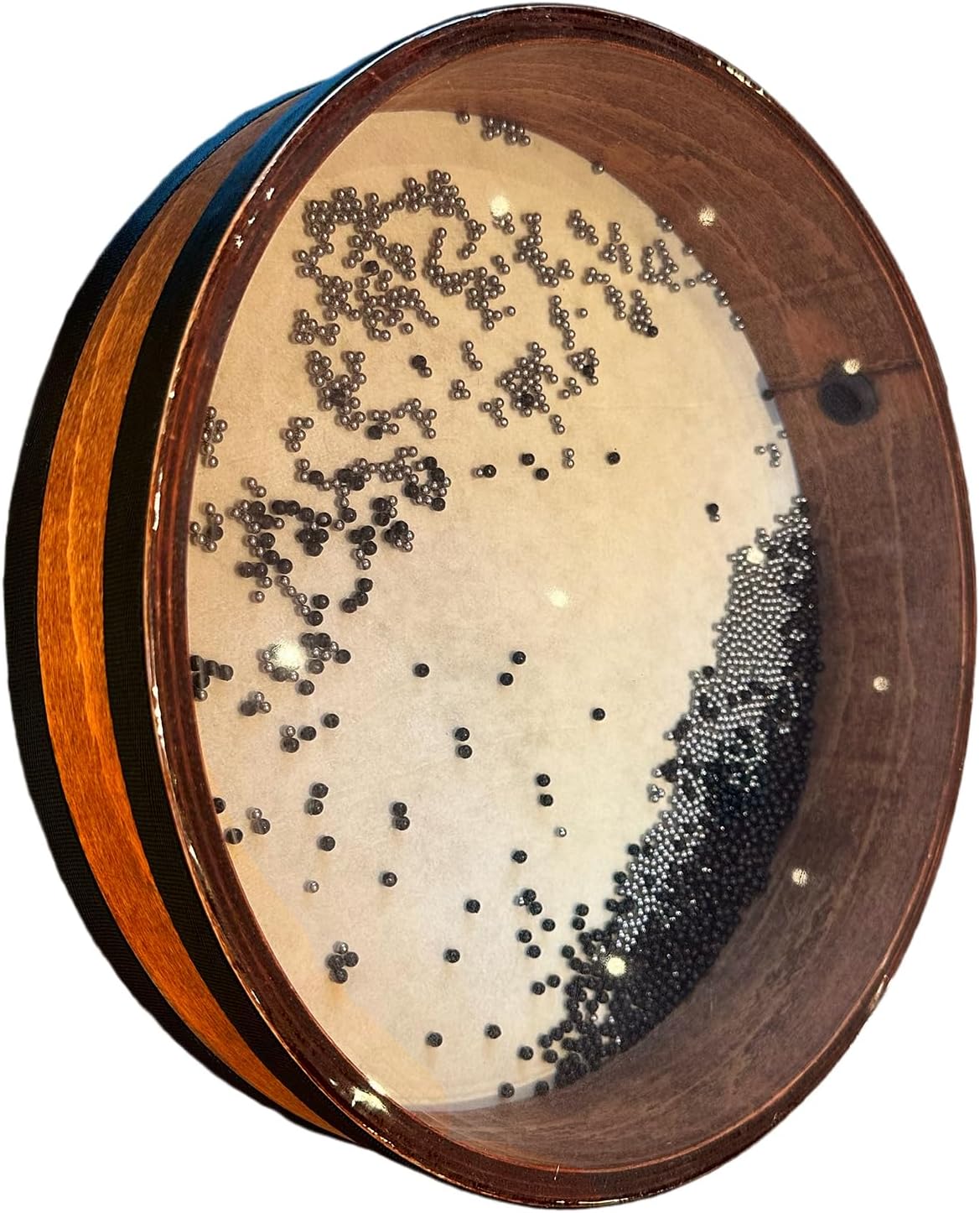 12-Inch Wooden Sheepskin Ocean Drum, Sonic Energy Wave Drum,Music Healing Instrument, Yoga Meditation,Release Pressure(With Backpack)