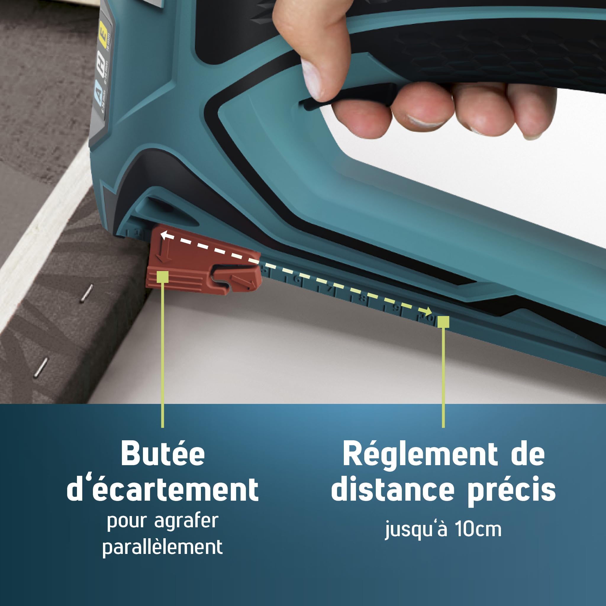 NOVUS TOOLS Agrafeuse électrique J-150 Kit avec 1800 agrafes | Agrafeuse et cloueuse pour agrafes en fil fin 6-14 mm et clous 16 mm │ Avec réglage électrique de la puissance de frappe