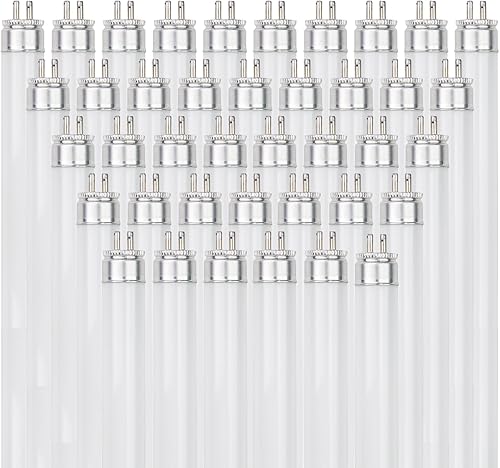 Sunlite 30305 F14T5835 Lámpara fluorescente lineal T5 de 2 pies, 14 vatios, 1200 lúmenes, blanco neutro 3500K, base bi-pin G5 en miniatura, cumple