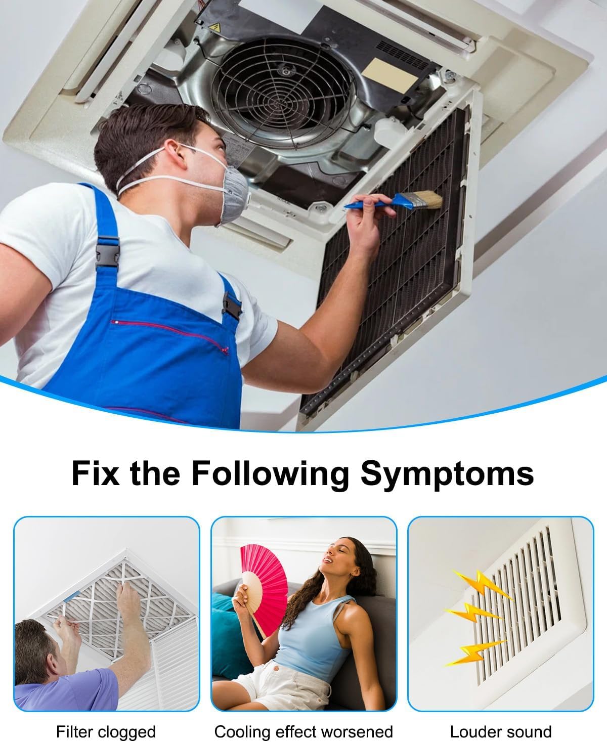 2 Pack FV10VE1 Air Filter Replacement Fits for Panasonic Energy Recovery Ventilator FV10VE1 FV-10VE1 FV10VEC1 FV-10VEC1 FV10VEC2 - Image 7