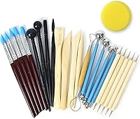 Vista 3 de RUBFAC Polymer Clay Tools, Clay Tools Kit, 24pcs Clay Sculpting Tools Set with Stylus and Rock Painting Kit - Air Dry Clay Modeling for Pottery and
