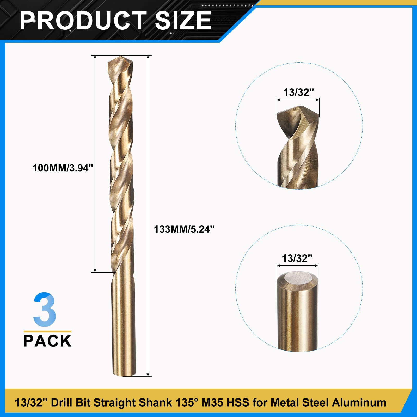 PATIKIL 10.3mm Drill Bit 13/32" - Image 2
