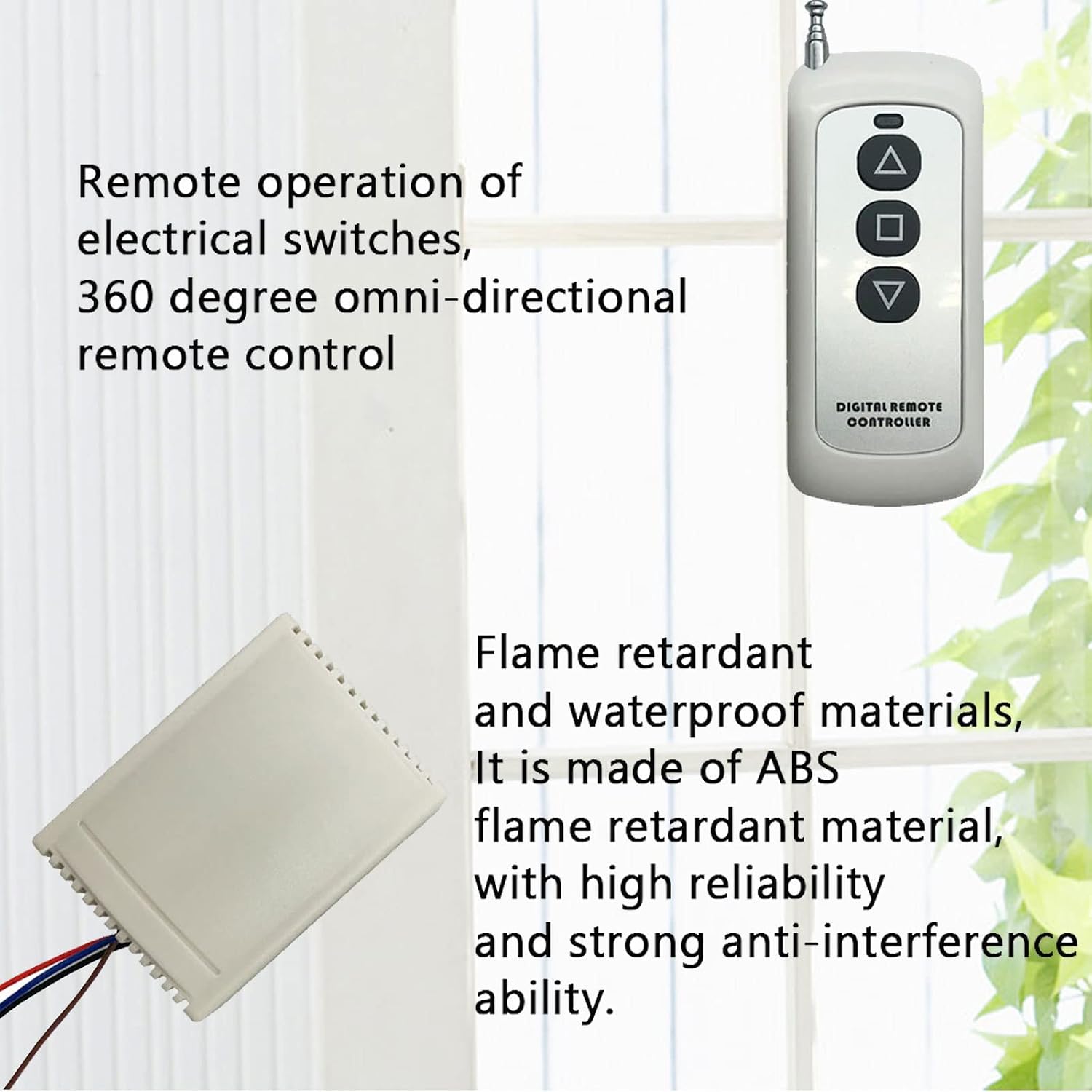 Forward Reverse Switch Working Voltage 12V/24V, Remote Control Switch Current Rating 5A, Remote Control Distance 230ft,for 12V/24V Linear Actuator