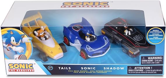 Sonic, Shadow and Tails Pullback (3-Pack) - Sonic & All-Stars Racing Transformed