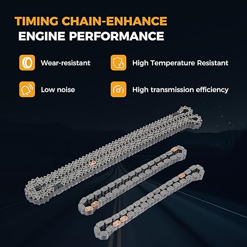 Miniatura 4 de PAROD Kit de cadena de distribución del motor 90719S para Nissan Frontier 2005-15, Xterra, NV1500 2012-19, NV2500 2012-17, NV3500, 2005-12