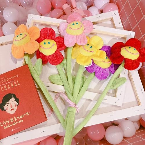 Miniatura 2 de Hangnuo 8 alzapaños de felpa artificial con hebilla para cortina de flores flexibles, para cumpleaños, bodas, fiestas, ramo de margaritas de felpa