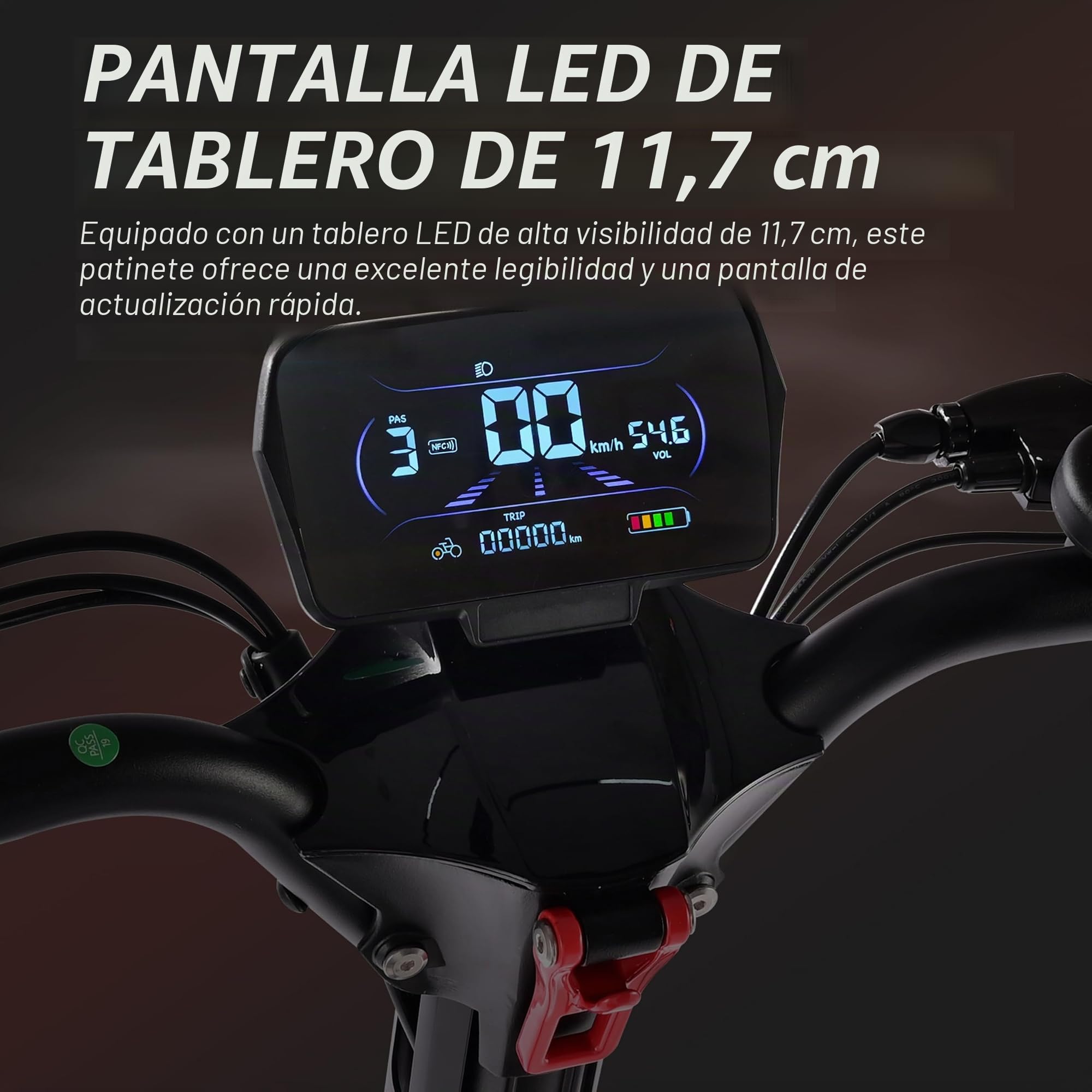 Patinete Eléctrico para Adultos, Neumáticos Tubeless Todo Terreno de 11 Pulgadas, Batería de Alta Capacidad Dual Drive, Scooter Eléctrico Plegable Sport con Doble Freno de Disco