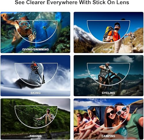 Miniatura 6 de OKH Lector de lentes bifocales adhesivas, lentes de lectura con aumento adhesivo para gafas, no necesita agua