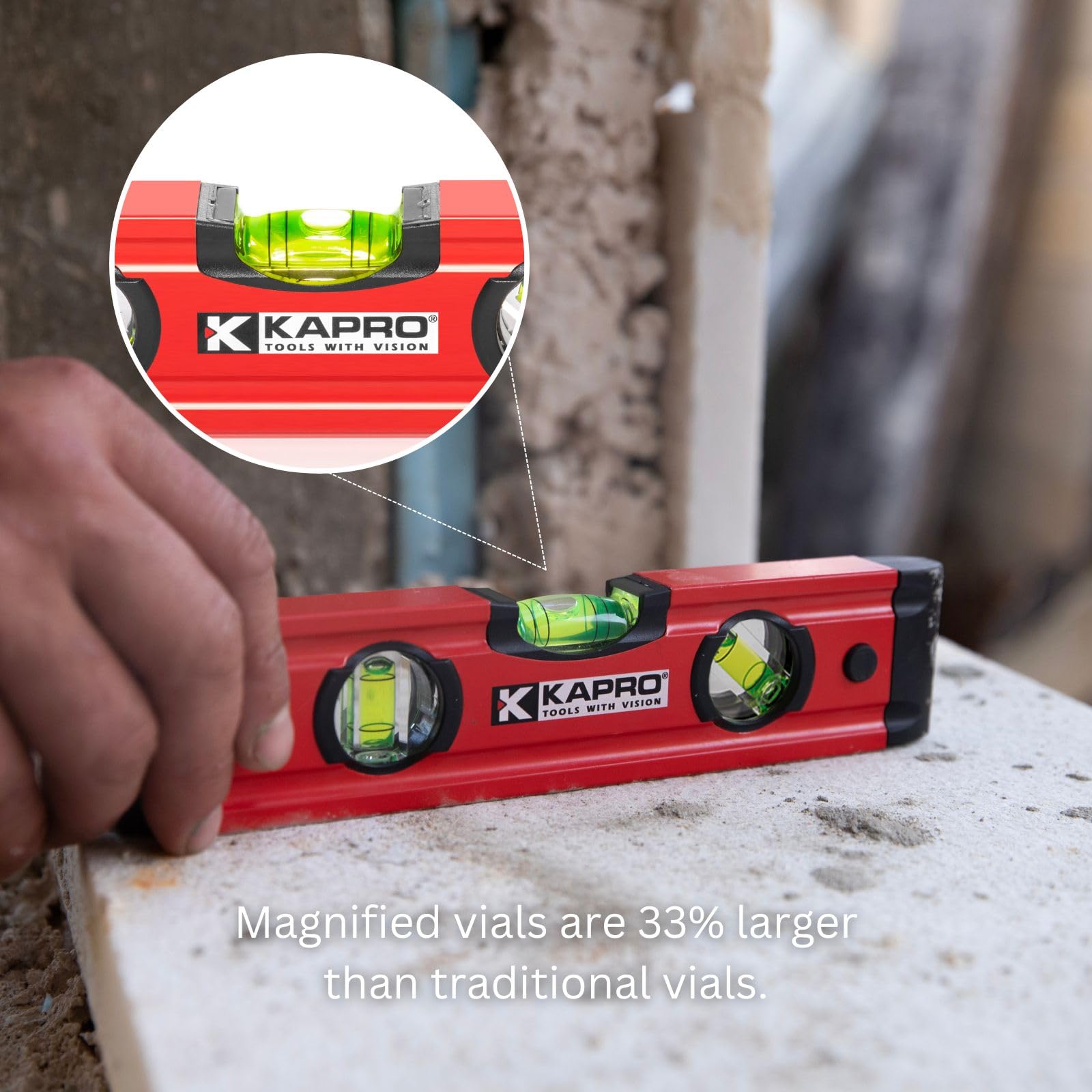 KAPRO 10" Magnetic Torpedo Level - Durable & Accurate -3 KAPRO 10" Magnetic Torpedo Level - Durable & Accurate -3
