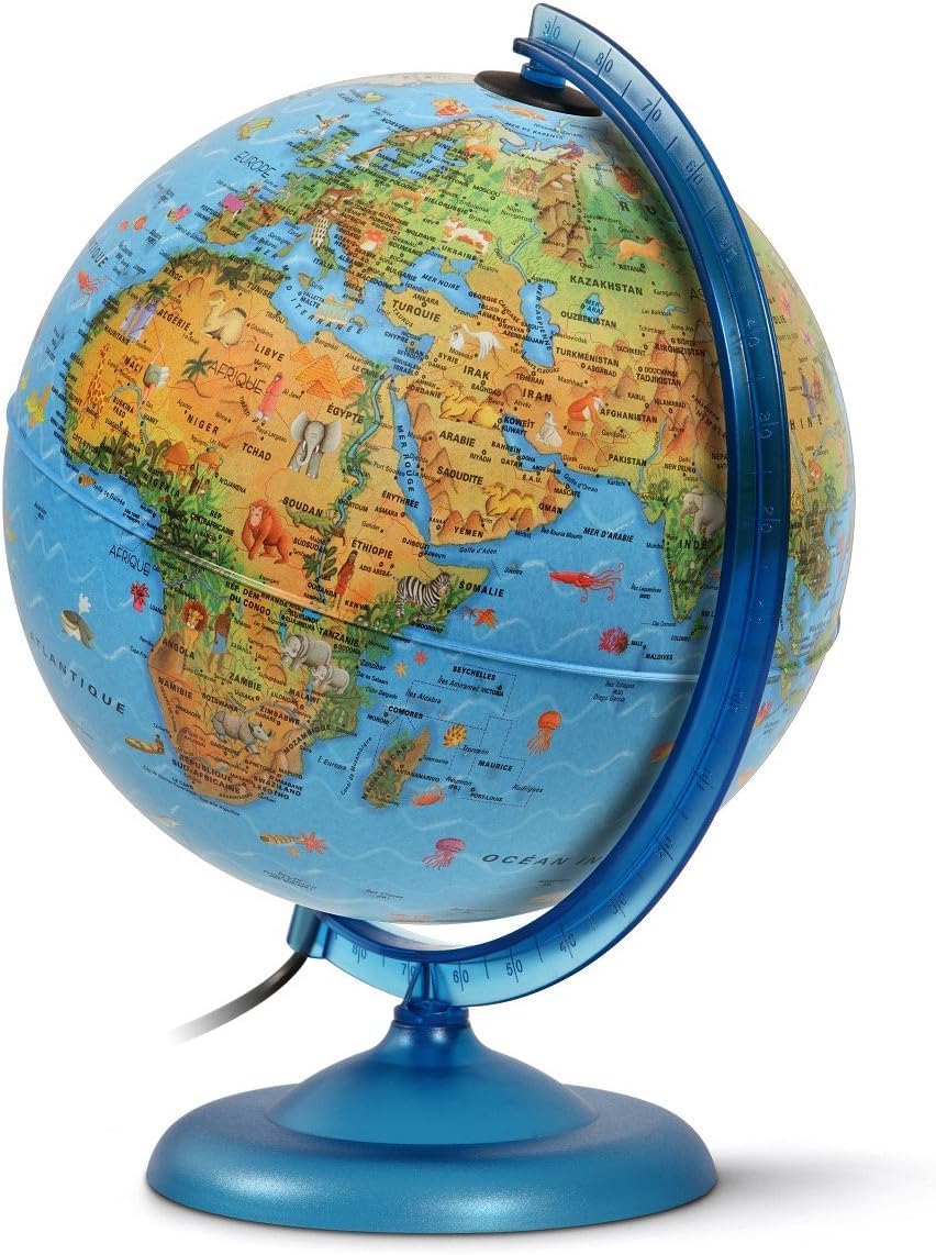 Globe Terrestre Monde Adultes et Enfants Divers Modèles à Choisir Cadeau Noël Communion Anniversaire (Globe LUDIQUE 25 cm)