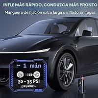 Vista 3 de OlarHike Inflador de Neumáticos Compresor de Aire Portátil, Sistema Inteligente de Doble Manguera, Bomba de Aire Automática de 160PSI