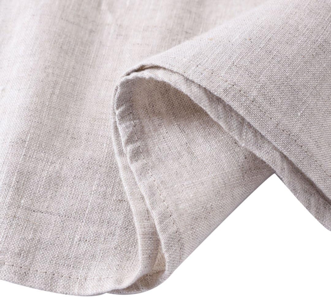 Amazhiyu Women's Pure Linen Sleeveless V-Neck A-Line Dress Knee-Length Casual Flax, X-Large - Image 5