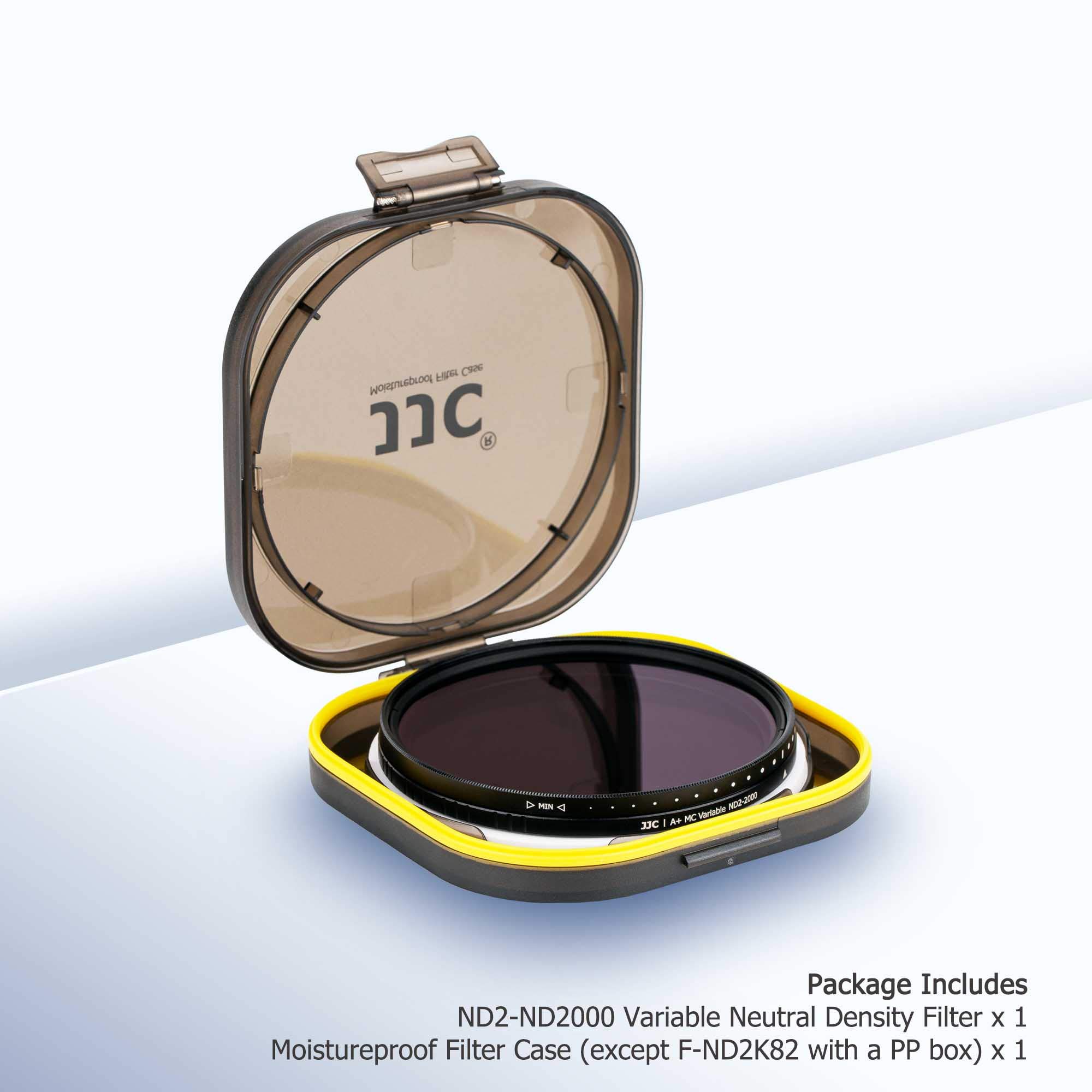 JJC Filtro ND variabile da 40,5 mm (ND2 - ND2000) Filtro per lenti a densità neutra, rivestimento a 18 strati, vetro ottico HD, filtro obiettivo fotocamera perfetto per fotografia paesaggistica