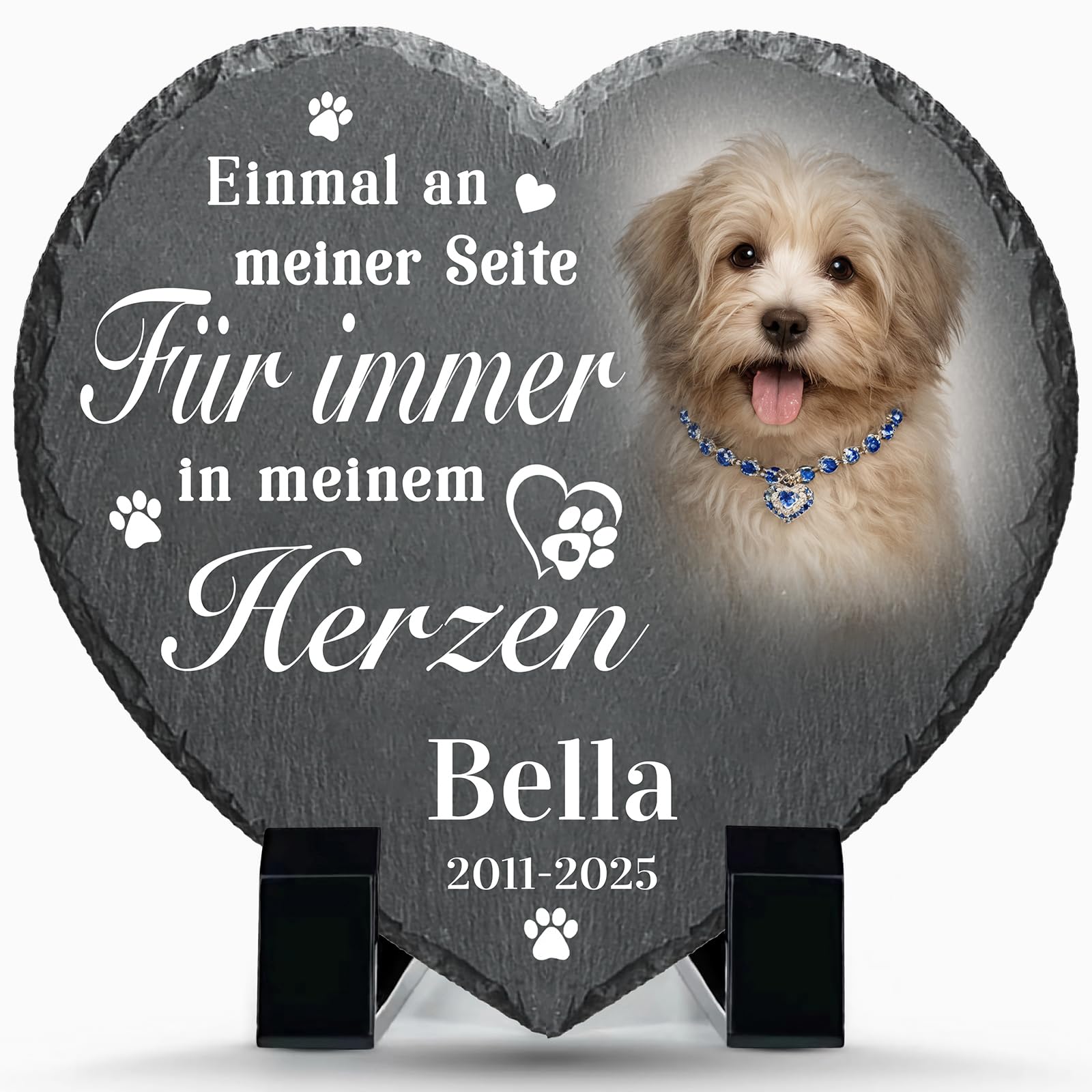 Personalisierte Haustier-Gedenktafel, Haustier-Gedenkgeschenk, Katzen-Gedenkstein, Hunde-Gedenkstein bei Verlust von Hund oder Katze, wetterfestes Outdoor-Andenken für Haustiere