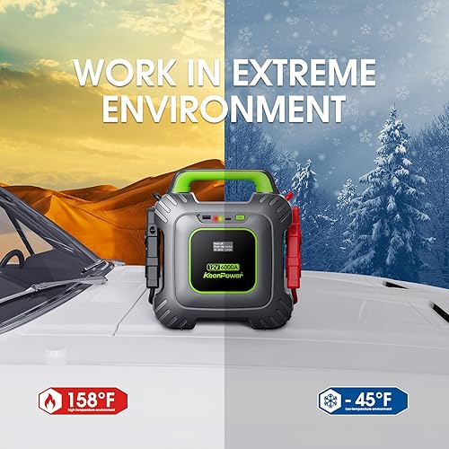 Miniatura 3 de KeenPower Arrancador de súper condensador de 6000 A abrazaderas mejoradas y versión de pantalla - Sin batería tradicional, alimentado por 6