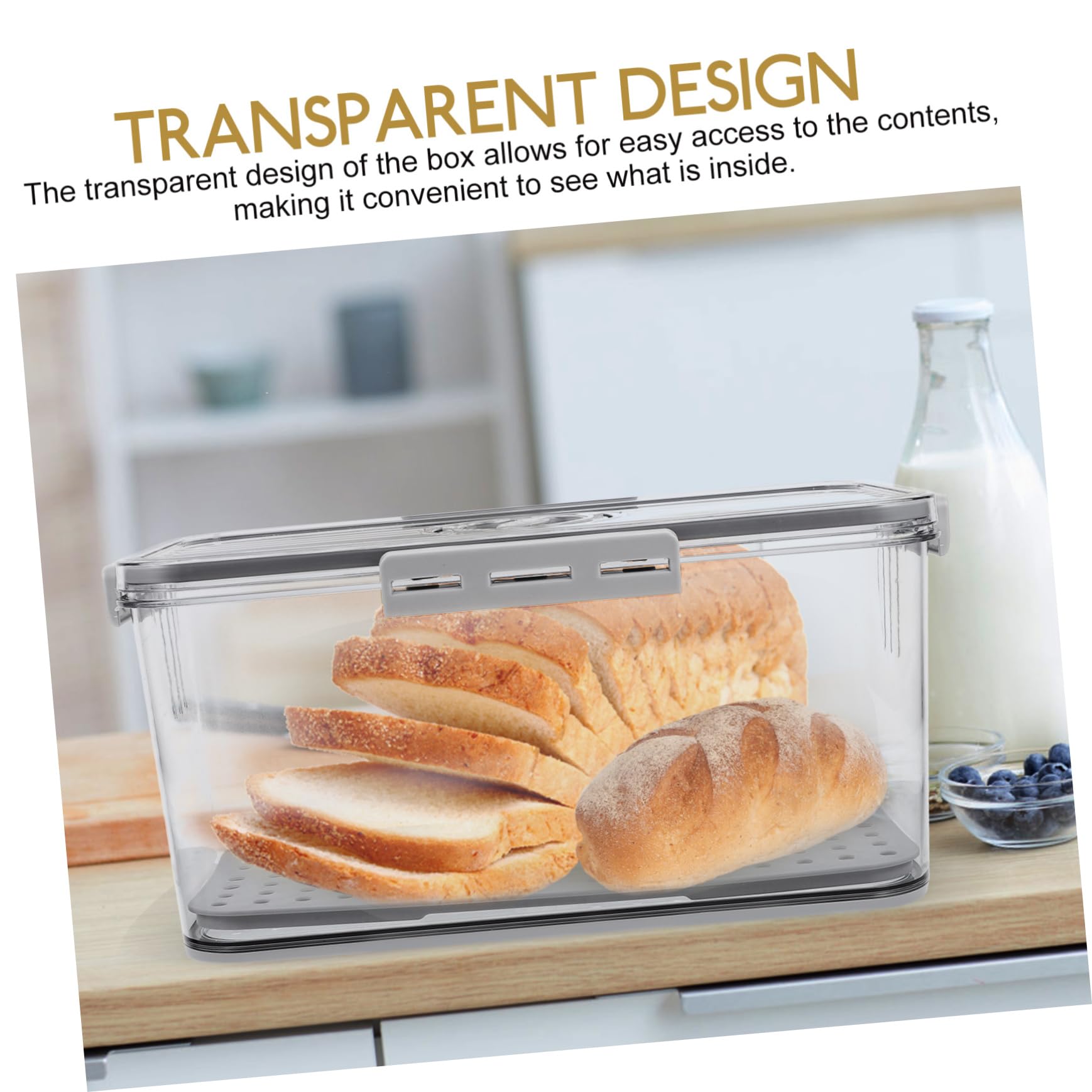 COLLBATH Frischebox aus Pet mit Deckel und Abtropfplatte für Kühlschrank | Transparentes Design, Hält Lebensmittel Frisch, Geeignet für Obst und Speisen in Schränken