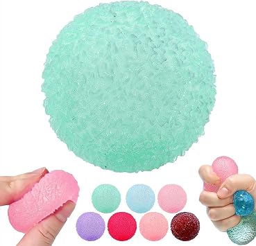 Stress Balls Squishies Toys for Adults, Glitter Stress Relief Malt Sugar Ball, Slow-Rise Squishies Sugar Soft Ball, Squeeze Toys for Birthday Gift, Party Favors Goodie Bags Stuffer Green