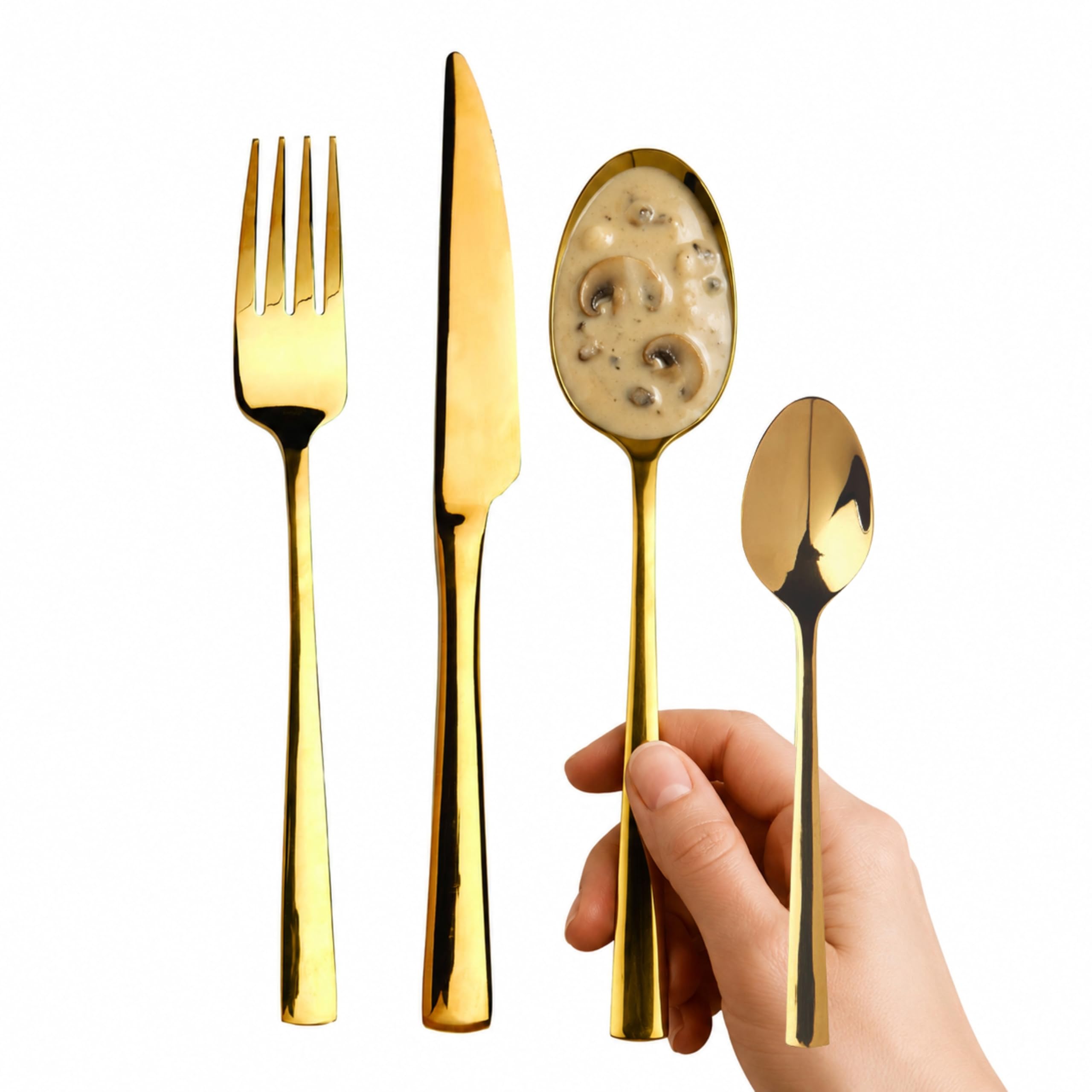 So'home 16-Piece Gold Stainless Steel Cutlery Set Unisex Gold-Coloured